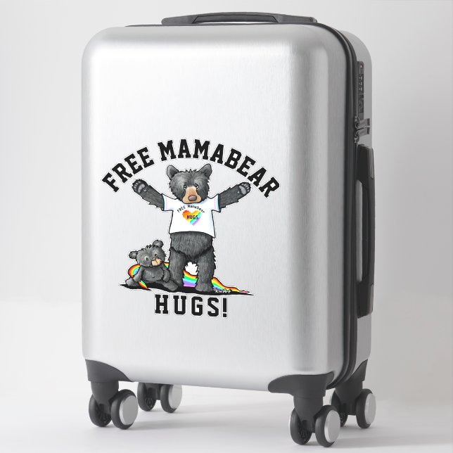 Pegatina de KiniArt Mama Bear Hugs (Maleta)