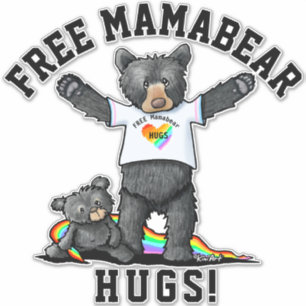 Pegatina de KiniArt Mama Bear Hugs