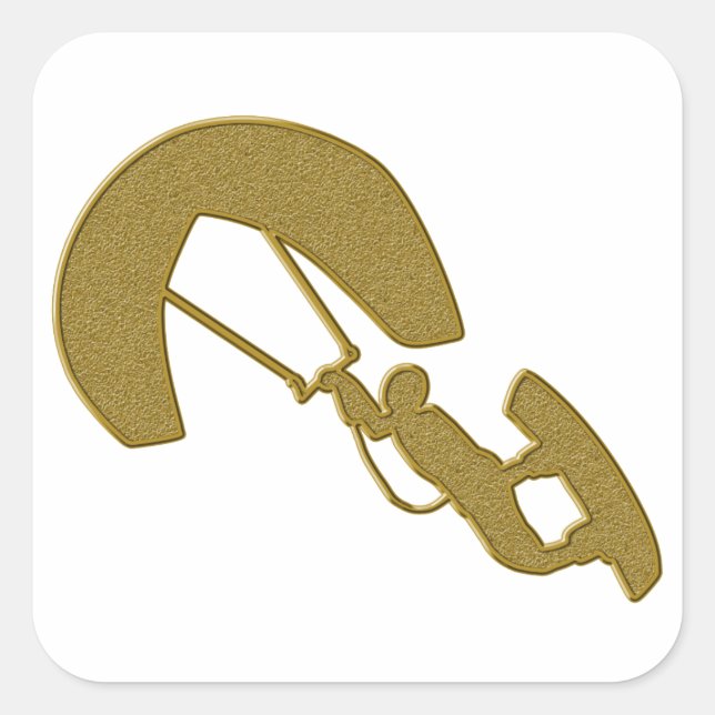 Pegatina de Kitesurf de Oro (Anverso)