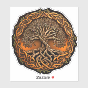 Pegatina de Knot Celtic Tree of Life