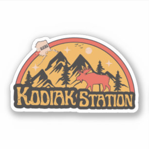 Pegatina de Kodiak Station, Alaska