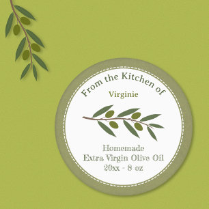 Pegatina de Kraft para la etiqueta de aceite de ol