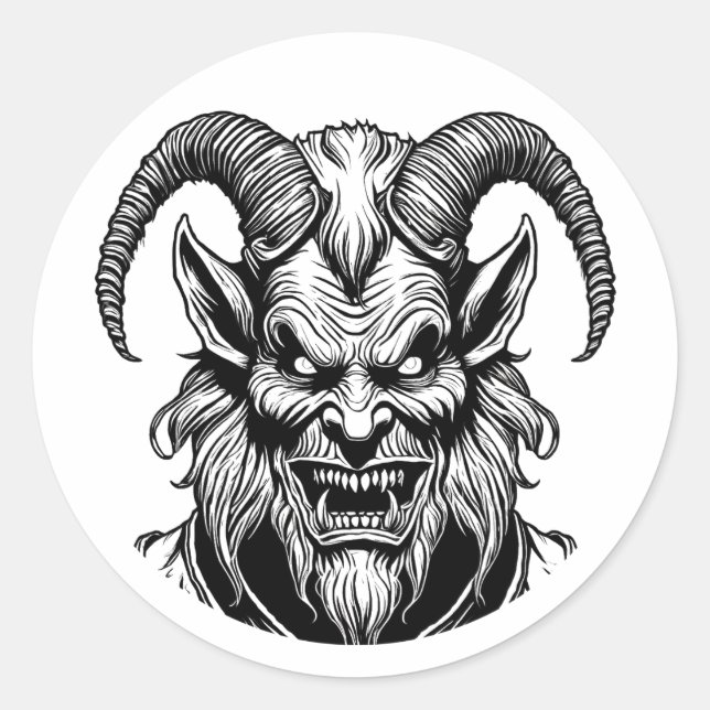Pegatina de Krampus (Anverso)