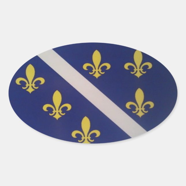 Pegatina de la antigua bandera bosnia (Anverso)