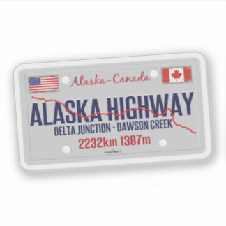 Pegatina de la autopista de Alaska Canadá - Alaska