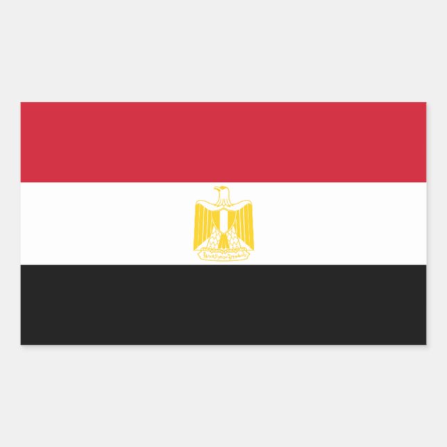 Pegatina de la bandera de Egipto (Anverso)