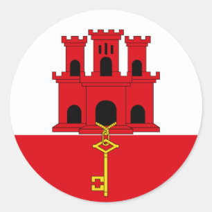 Pegatina de la bandera de Gibraltar