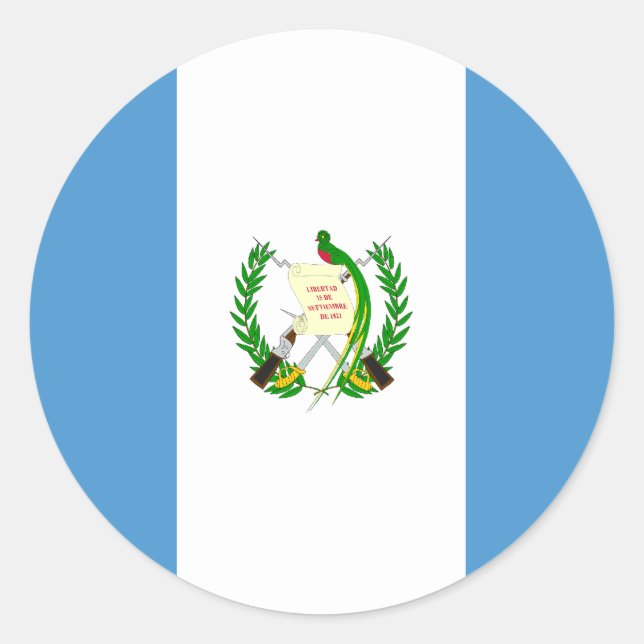 Pegatina de la bandera de Guatemala (Anverso)