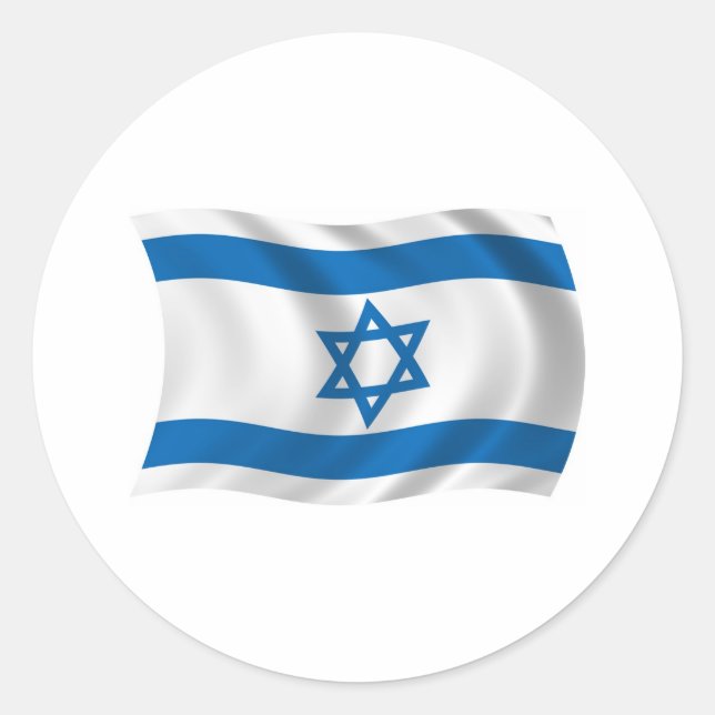 Pegatina de la bandera de Israel (Anverso)