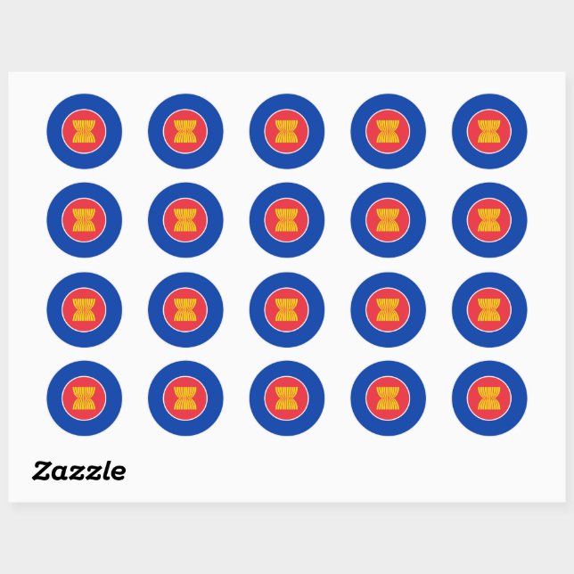 Pegatina de la bandera de la ASEAN (Hoja)
