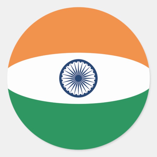 Pegatina de la bandera de la India (Anverso)