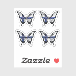 Pegatina de la bandera de la mariposa de cola ines