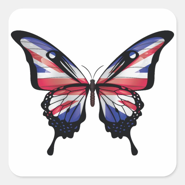 Pegatina de la bandera de la mariposa de cola Swal (Anverso)