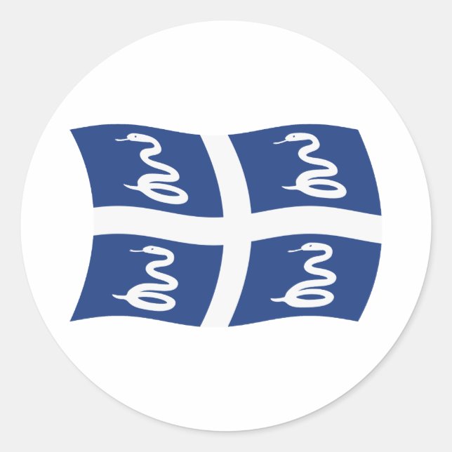 Pegatina de la bandera de Martinica (Anverso)