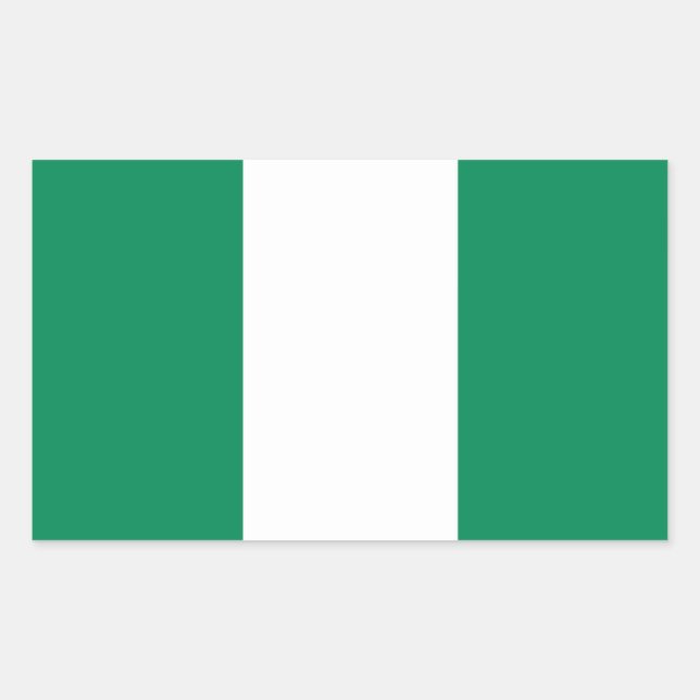 Pegatina de la bandera de Nigeria (Anverso)