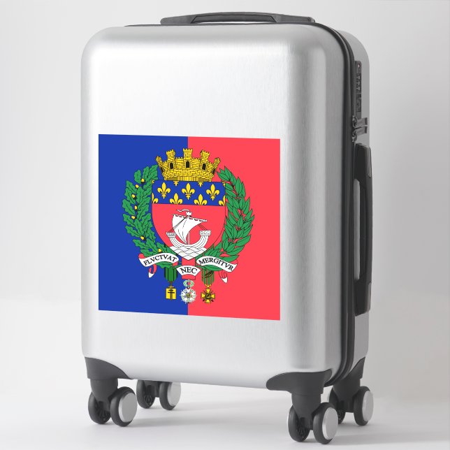 Pegatina de la bandera de París, Francia (Maleta)