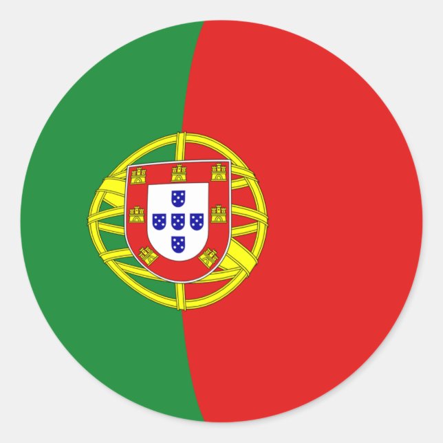Pegatina de la bandera de Portugal (Anverso)