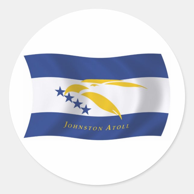 Pegatina de la bandera del atolón de Johnston (Anverso)