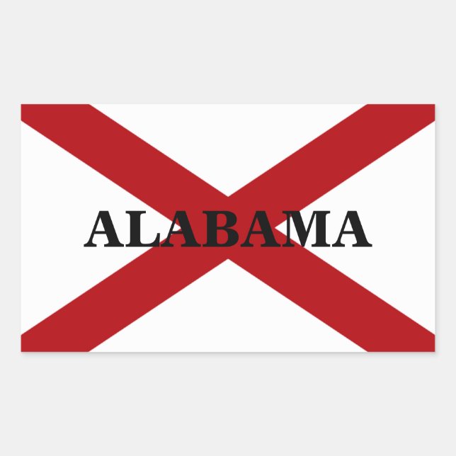 Pegatina de la Bandera del Estado de Alabama (Anverso)