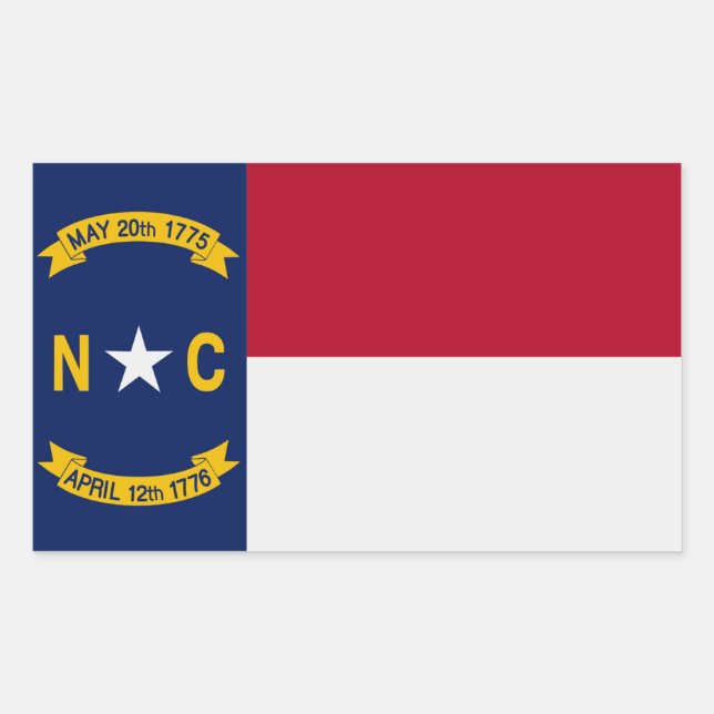 Pegatina de la bandera del estado de Carolina del  (Anverso)