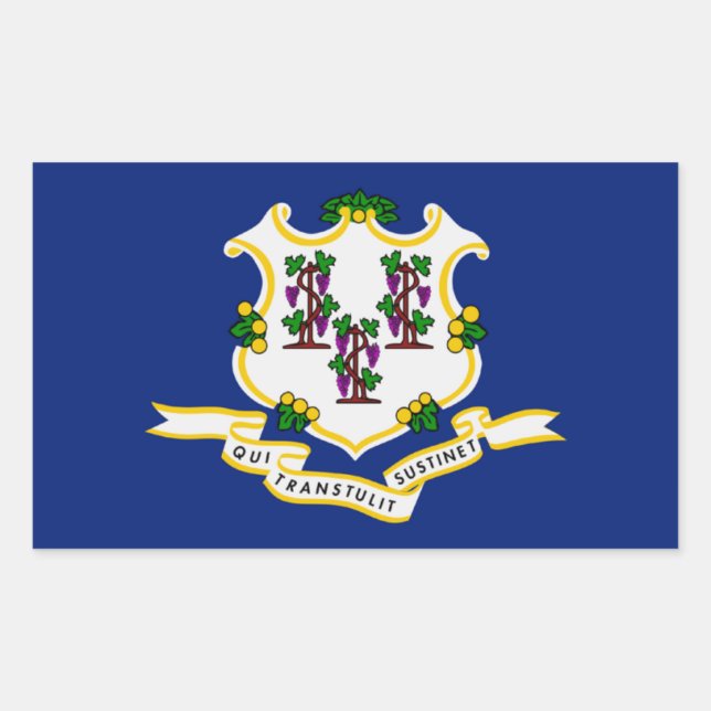 Pegatina de la bandera del estado de Connecticut (Anverso)