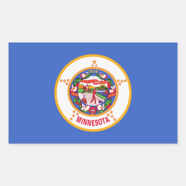 Pegatina de la bandera del estado de Minnesota (Anverso)