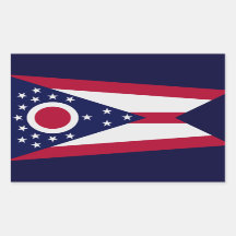 Pegatina de la bandera del estado de Ohio