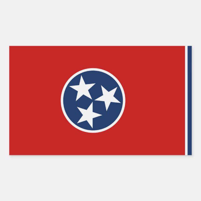Pegatina de la bandera del estado de Tennessee (Anverso)