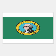 Pegatina de la bandera del estado de Washington