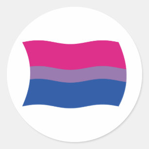 Pegatina de la bandera del orgullo bisexual