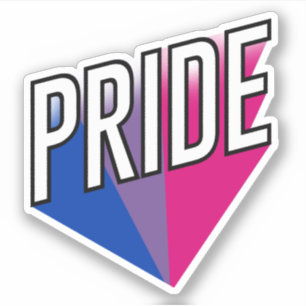 Pegatina de la bandera del orgullo bisexual