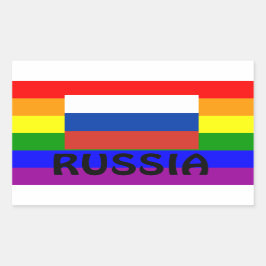 PEGATINA de la bandera del Orgullo Gay de Rusia* L