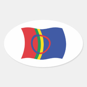 Pegatina de la bandera del pueblo sami