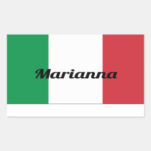Pegatina de la bandera italiana - personalizable