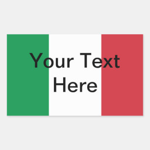 Pegatina de la bandera italiana - personalizable