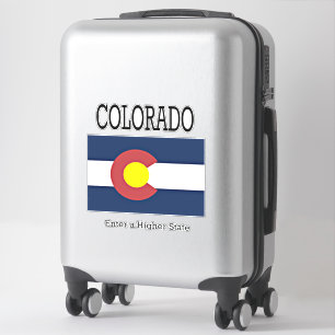 Pegatina de la bandera y lema de Colorado