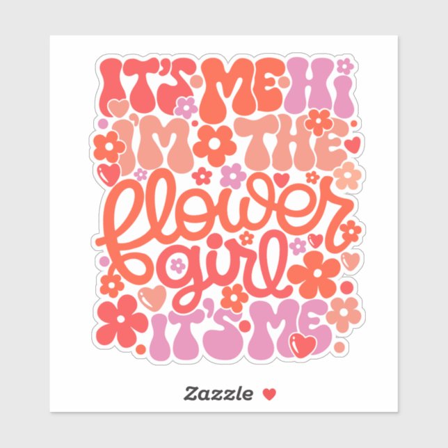 Pegatina de la Boda "Hola soy yo" (Hoja)