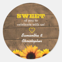 Pegatina de la bolsa de los girasoles y la madera 