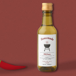 Pegatina de la botella de barbacoa de salsa de bar