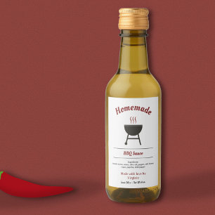 Pegatina de la botella de barbacoa de salsa de bar