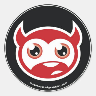 Pegatina de la cabeza del diablo