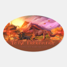 Pegatina de la caída de caballos Fhenomena