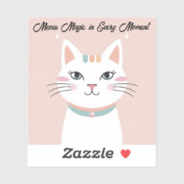 Pegatina de la cara de un gato lindo - PixelCharm 