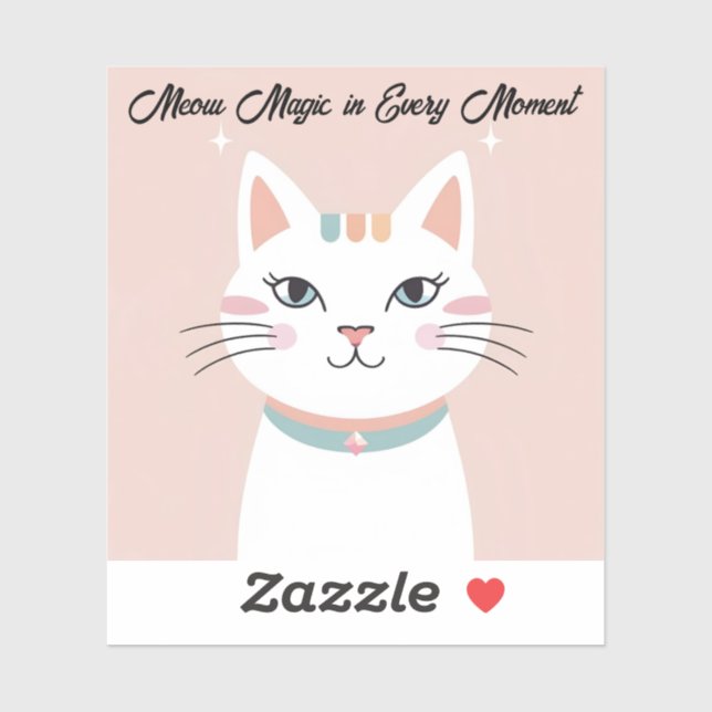 Pegatina de la cara de un gato lindo - PixelCharm  (Hoja)