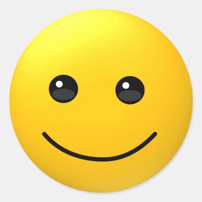 Pegatina de la cara del emoji divertido y sonrient (Anverso)