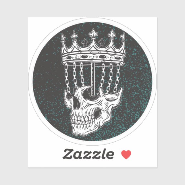 Pegatina de la cesta de cráneo de disco ambiguoso (Hoja)