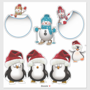 Pegatina de la colección navideña de navidades