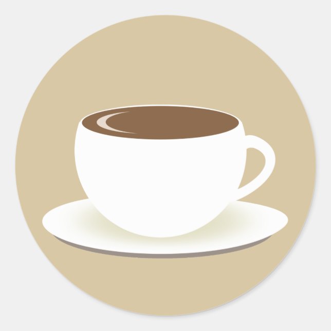 Pegatina De La Copa De Sello para sobres De Café (Anverso)