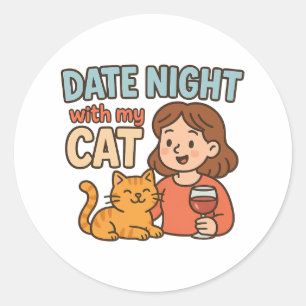 Pegatina de la dama de un gato loco, Pegatinas de 