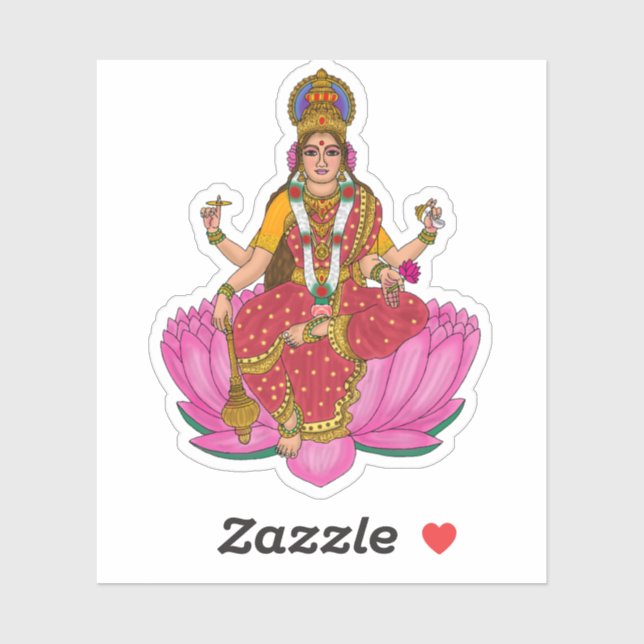 Pegatina de la Diosa Siddhidatri (Hoja)